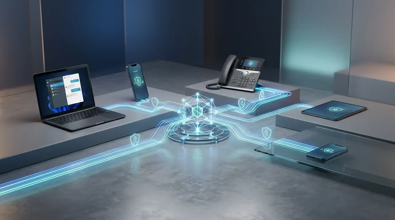 Secure enterprise communication using end-to-end encryption protecting business data and messaging systems